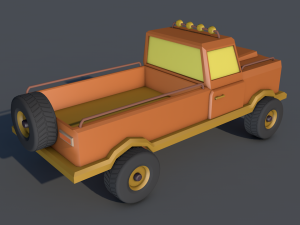 low poly safari truck-3d 3D 模型