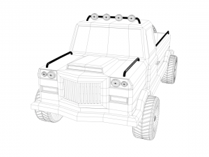 low poly safari truck-3d 3D 模型