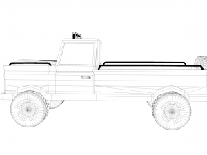 low poly safari truck-3d 3D 模型