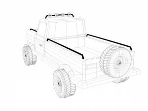 low poly safari truck-3d 3D 模型