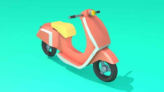 low poly vespa-motor-3d Modelo 3D .c4d .max .obj .3ds .fbx .stl .blend 