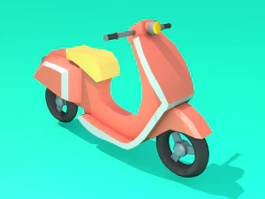 baixo poli vespa-motor-3d Modelo 3D