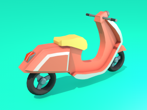 low poly vespa-motor-3d Modelo 3D