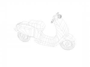 low poly vespa-motor-3d Modelo 3D