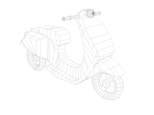 low poly vespa-motor-3d Modelo 3D