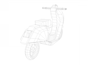 low poly vespa-motor-3d Modelo 3D