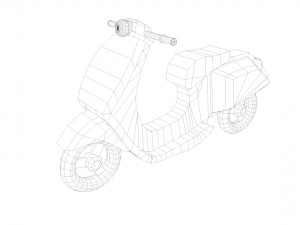 low poly vespa-motor-3d Modelo 3D