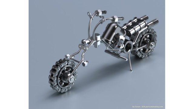 chopper mechanical figure 3Dモデル .c4d .max .obj .3ds .fbx .stl .blend 