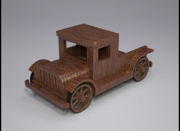 truck toy vintage 3D Model .c4d .max .obj .3ds .fbx .stl .blend 