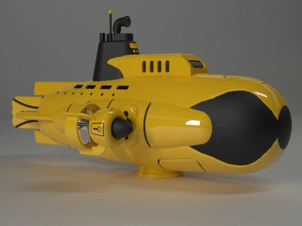 submarine toy 3D Model .c4d .max .obj .3ds .fbx .stl .blend 