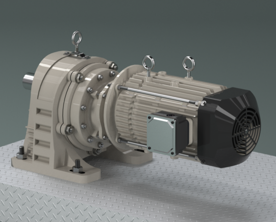 gear motor - foot mount 3Dモデル .c4d .max .obj .3ds .fbx .stl .blend 