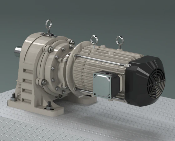 기어 모터 - 풋 마운트 3D 모델 .c4d .max .obj .3ds .fbx .stl .blend 