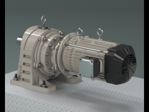 gear motor - foot mount 3D मॉडल