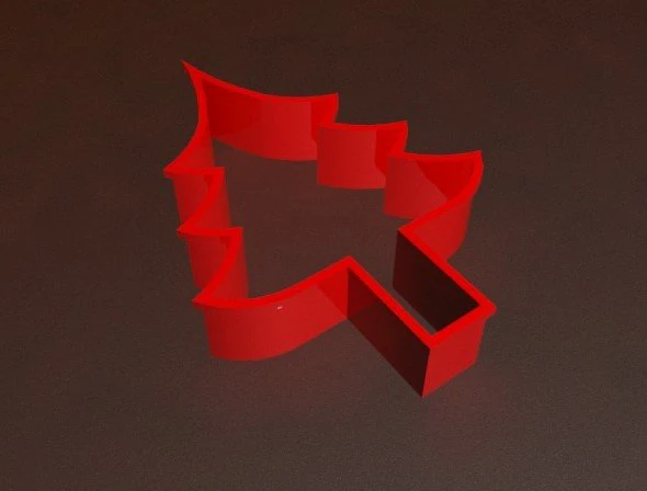 christmas tree cookie cutter 3D Print Model .c4d .max .obj .3ds .fbx .stl .blend