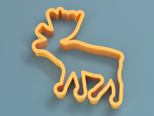 deer cookie cutter Model do druku 3D .c4d .max .obj .3ds .fbx .stl .blend 