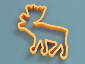 deer cookie cutter 3D प्रिंट मॉडल