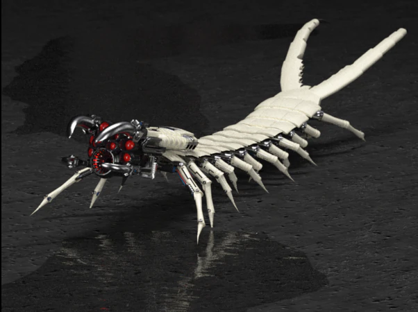 mechanical centipede 3D Model .c4d .max .obj .3ds .fbx .stl .blend 