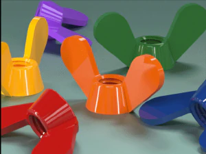 蝶形螺母 - din-315 3D 模型