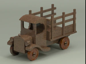 卡车木复古玩具 3D 模型