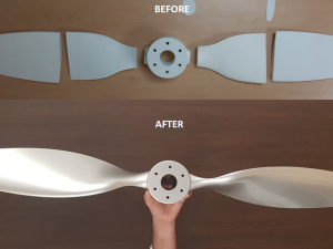 3d printed propeller as ceiling lamp 3D Print Model