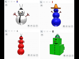 snowman with configurator 3D-Modell
