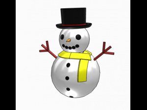 snowman with configurator 3D मॉडल