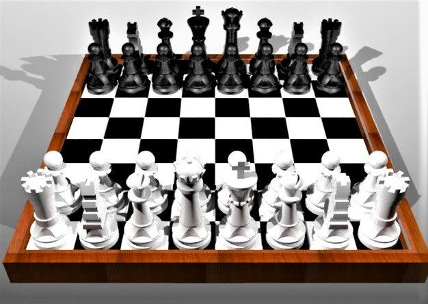 Шахова дошка 3D Модель .c4d .max .obj .3ds .fbx .stl .blend 