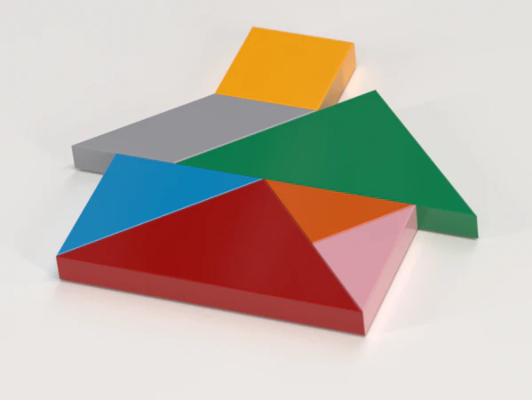 Tangram 3D Print Model .c4d .max .obj .3ds .fbx .stl .blend 