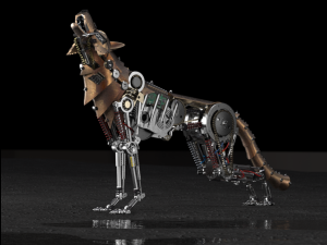 Wolf mechanical robot 3D Print Model