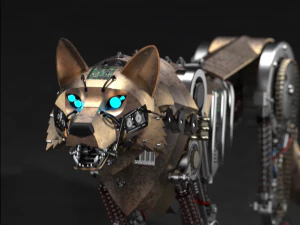 Wolf mechanical robot 3D Print Model