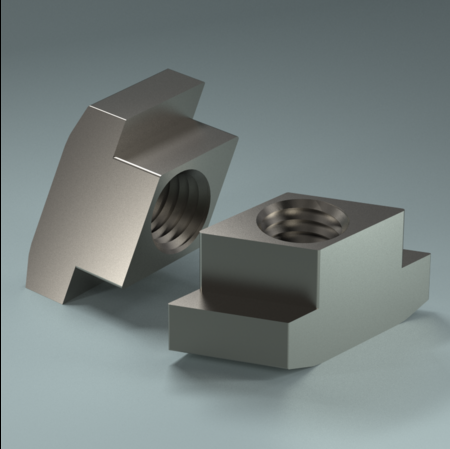 Rhombus Nut M8 3D Model .c4d .max .obj .3ds .fbx .stl .blend 