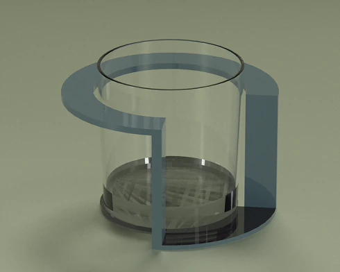Glass holder 3D Model .c4d .max .obj .3ds .fbx .stl .blend