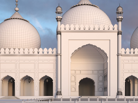 Badshahi Mosque Pakistan 3D Model