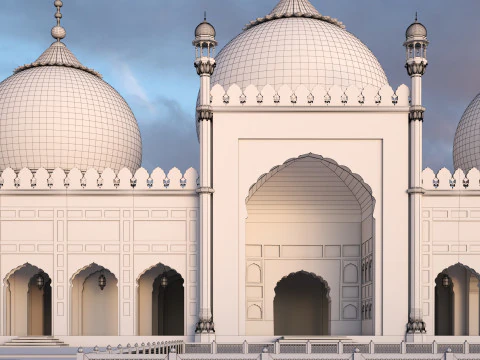 Badshahi Mosque Pakistan 3D Model