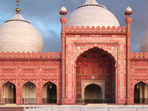Badshahi Mosque Pakistan 3D Model