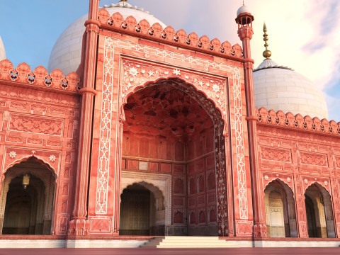 Badshahi Mosque Pakistan 3D Model