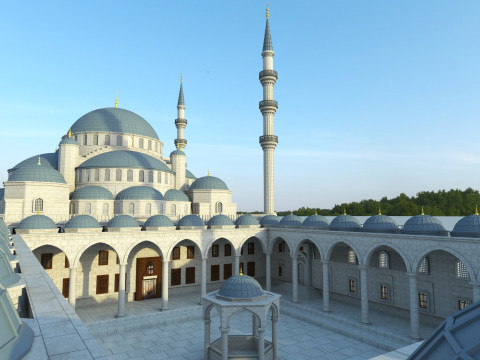 Blue Mosque Model 3D