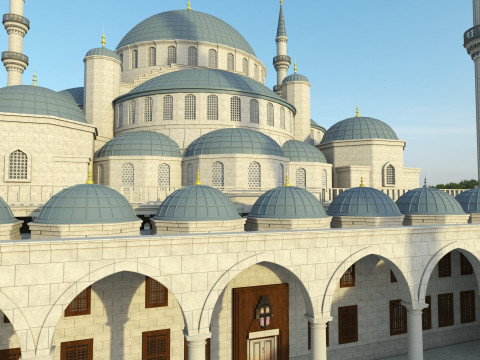 Blue Mosque Model 3D