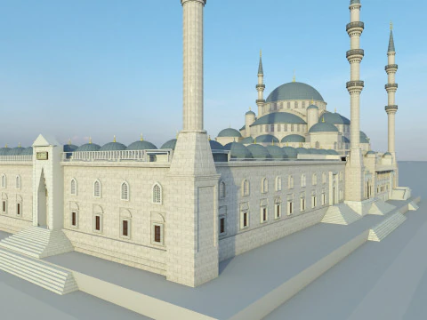 Masjid Biru Model 3D