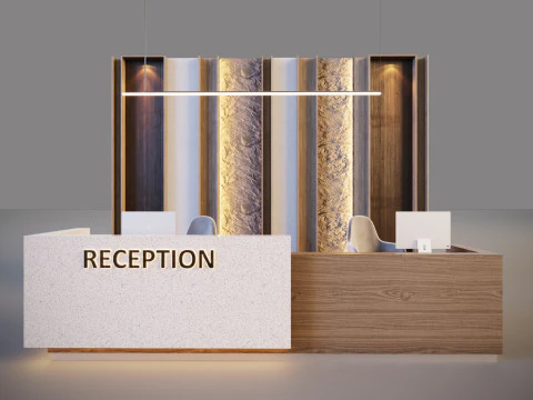 Office Reception Desk 3D Model