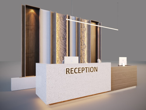 Office Reception Desk 3D-Modell