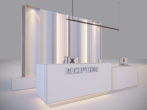 Office Reception Desk 3D-Modell