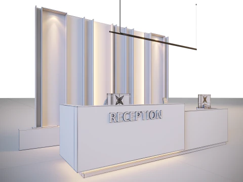 Office Reception Desk 3D Model