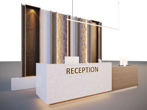 Office Reception Desk 3D-Modell