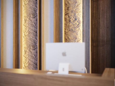 Office Reception Desk 3D-Modell
