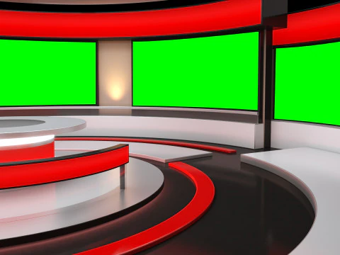 TV Virtual Studio 3D Model
