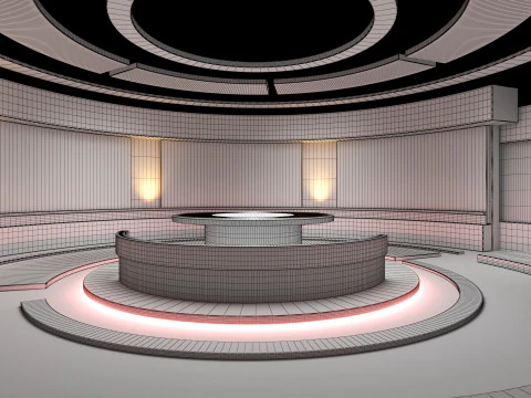 TV Virtual Studio 3D Model