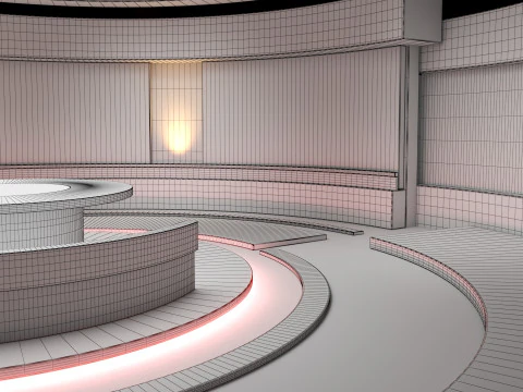 TV Virtual Studio 3D Model