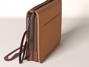 formal leather shoulder bag 3D-Modell