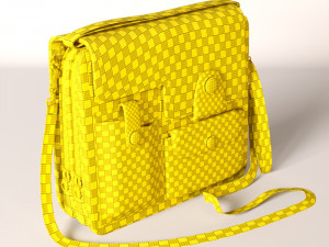 formal leather shoulder bag 3D-Modell